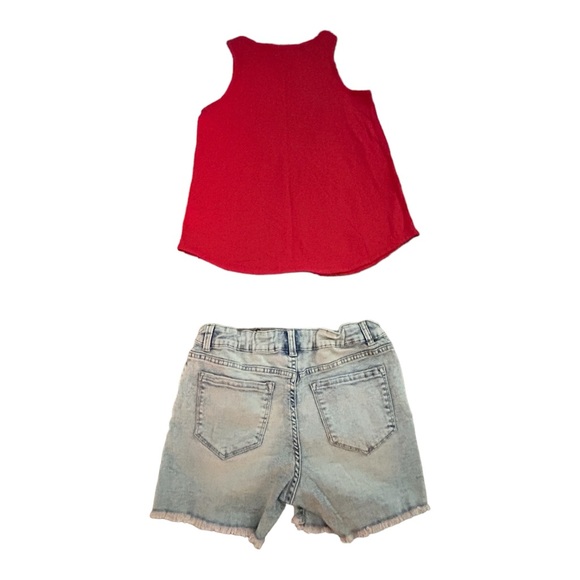 Adidas Red Tank w/Curve Sz L(14) & Imperial Star Shorts Sz 14 Retail $56 - Picture 2 of 7